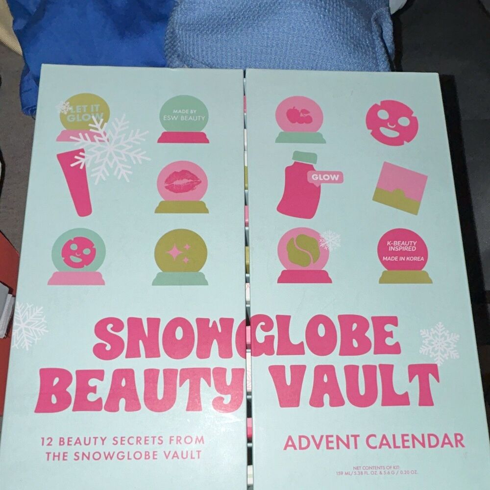 ESW Beauty 12-Day Drawer Advent Calendar Snowglobe Beauty Vault, Multicolor